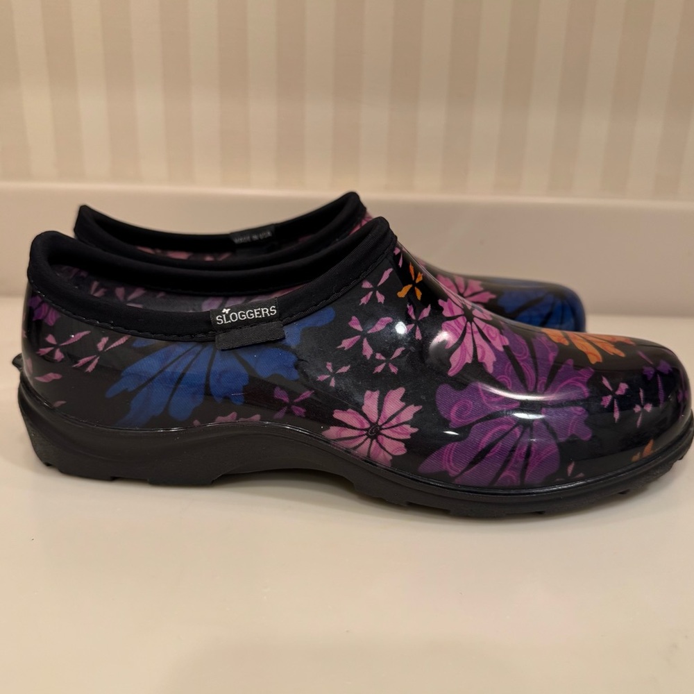 Sloggers Waterproof Floral Flower Power Comfort Rain And Garden Shoes - Picture 11 of 16